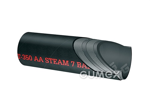 T350 AA, 13/23mm, Dampf: 6bar, +165°C, Wasser: 15bar +120°C, EPDM/EPDM, schwarz, 